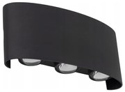 LED Vonkajšie nástenné svietidlo ARROW 6xLED/1W/230V IP54 čierna