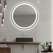 Okrúhle zrkadlo do kúpeľne s LED osvetlením C4