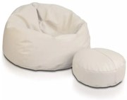 Sedací vak Sakwa L z ekokože – pohodlný, ľahko čistiteľný, elegantný vak pre deti aj dospelých Farba: E02 - Béžová