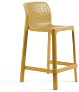 NET STOOL MINI záhradná barová stolička bez podrúčok senape