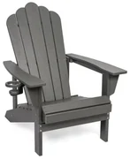 Sivé plastové záhradné kreslo Adirondack – Bonami Selection