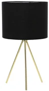 Dekorstudio Stolná lampa TRIPOD zlatá s čiernym tienidlom 46cm