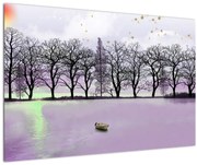 Obraz - Pramice na jazere (90x60 cm)