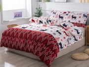 XPOSE® Predĺžené flanelové obliečky LYANA - červené