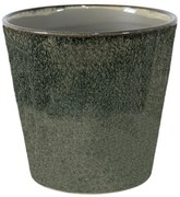 Zelený dekoračný obal na kvetináč Mion XL - Ø 19*18 cm