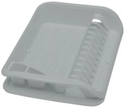 Odkvapkávač na riad s malým zásobníkom sivý 39,5x29,5x8 130