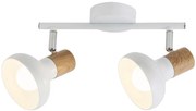 Rabalux HOLLY stropné bodové svietidlo max. 2x40W | E14 | IP20 - biela, svetlé drevo