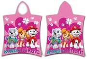 Ružové froté detské pončo Paw Patrol – Jerry Fabrics