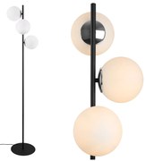 Stojacia lampa Florence, 3x biele sklenené tienidlo, B/CH
