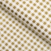 PVC obrus Zlato-biele kocky PV-117 - metráž š. 140 cm