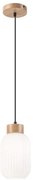 Luster na lanku HARMONY 1xE27/15W/230V pr. 14 cm biela/dub