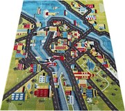 DY Detský farebný koberec s motívom mesta Color Kids 03 Rozmer: 150x200 cm