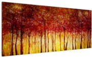 Obraz - Maľba listnatého lesa (120x50 cm)