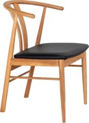 Jedálenská stolička z imitácie kože v čierno-prírodnej farbe Artenara – House Nordic