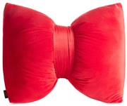 DEKORAČNÝ VANKÚŠ KOKARDA 45X55 CM ČERVENÁ