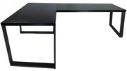 Písací Stôl Roh. Loft Top Čierna 202x136x2,8 Model 0