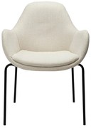 Krémové kreslo z textílie buklé Zimmer – DAN-FORM Denmark