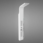 Alegre WHITE sprchový panel, nehrdzavejúca oceľ