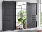 Šatníková skriňa so zrkadlom Saigon 270 cm, grafit%