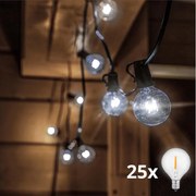 Brilagi - LED vonkajšia dekoratívna GIRLANDA 25xE12 20m IP44 studená biela