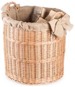 Kôš na drevo prútený s jutou Madera V.priemer 50 x výška 50 (cm)