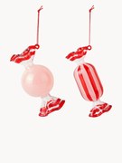 Súprava ručne vyrobených ozdôb na stromček Candy, 2 ks