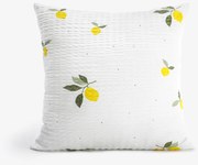 Goldea krepová obliečka na vankúš - citróny 40 x 40 cm
