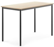 Stôl SONITUS, 1400x700x900 mm, HPL - breza, antracit