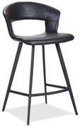 TORA čalúnená barová stolička black