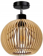 BERGE Stropné LED svietidlo KINKIET 1xE27 - WOOD - čierne