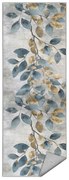 Prateľný behúň vo svetlomodrej a zlatej farbe 80x200 cm Golden Leaves – Mila Home