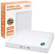 BERGE LED panel štvorcový prisadený - 24W - 230V - 1900Lm - teplá