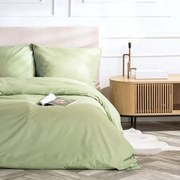 Bavlnené obliečky Matcha 140×200 + 70×90 cm – zelené, 100 % bavlna, jemné a priedušné