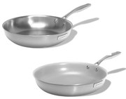 Elmich Sada panvíc 2 ks, nerezová a nepriľnavá panvica, 24 cm + 28 cm