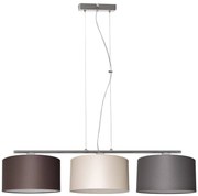 Závesné svietidlo Indigo, 3x textilné tienidlo (mix 6 farieb), ch