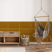 Zamatový čalúnený panel - Obdĺžnik - 50x40cm Farba: Medovožltá