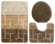 Sada kúpeľňových koberčekov TERAMO béžová / hnedá