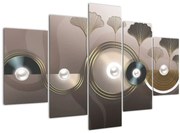 Obraz - Zlatohnedá abstrakcia (150x105 cm)