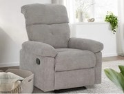 Kreslo Elza, šedá látka, s polohováním%