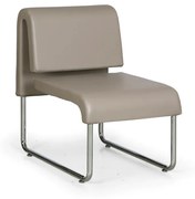Kožené kreslo do čakární, Sofa PUBLIC, sivá