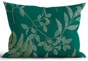Bavlnená obliečka na vankúš Renforcé 40 × 60 cm - Gabriela tmavo zelená