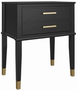 Čierny nočný stolík Westerleigh – CosmoLiving by Cosmopolitan