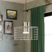 Eglo 43649 - Luster na lanku MILLIGAN 1xE27/40W/230V pr. 38 cm strieborná