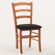 Stima stolička PAYSANE s čalúneným sedákom Vyberte odtieň ->: Jelša, Vyberte látku ->: LUX Čierna 23