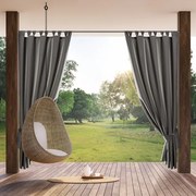 Štýlový záves do altánku  v šedej farbe Šírka: 155 cm | Dĺžka: 220 cm