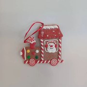 DECOLED Ozdoba, perníkový vlak, 11 x 10 cm