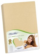 Bellatex jersey prestieradlo Kamilka béžová, 180 x 200 cm
