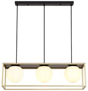 Toolight Toolight, stropné svietidlo 44x13x15,5 cm 3xG9 APP1164-3CP, čierna-zlatá, OSW-14017