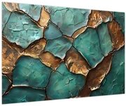 Obraz - Zeleno-zlatá maľba (90x60 cm)
