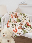 Detská deka do postieľky mikroplyš Exclusive 80 × 100 cm – Lesné zvieratká